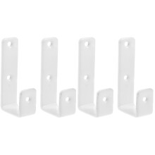 2Sets White Iron Bunk Bed Ladder Hooks Ladder Fixing Brackets
