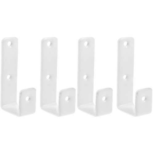 2Sets White Iron Bunk Bed Ladder Hooks Ladder Fixing Brackets