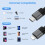 Καλώδιο USB-C σε Lightning από νάιλον πλεγμένο, 4 τεμάχια, 6ft10ft 7