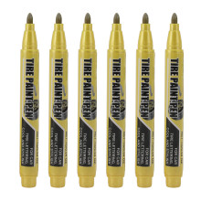 6 Pack 1g Yellow Waterproof Tire Art Paint Marker for Automotive Vehicles