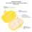 7PCS Portable Mini Medicine Case, 4 Compartments, Yellow 4