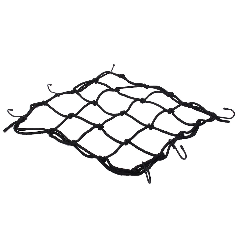 Motorcycle Luggage Bungee Net With 6 Hooks Mesh Helmet And Cargo Cover Black 5021393152201