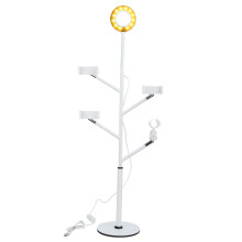 Modern Dimmable Floor Lamp, Eye Protection Standing Lamp with Full-angle Lighting for Multi-functional Use (Black)