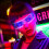 Φωτιζόμενα γυαλιά Cosplay Rave, πολύχρωμη ζελατίνα LED με φουτουριστικό σχεδιασμό, 7 6