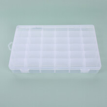 Klare Schmuckbox mit 36 herausnehmbaren Trennwänden, tragbarer Organizer