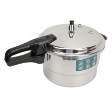22cm/8.7in Aluminum Silver Pressure Cooker Steamer