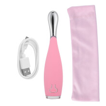 Face Skin Care Tools, Electric Eyes Lip Vibration Heating Massager With Double Oval Shaped Handle For Effective Multi-Angle Massage