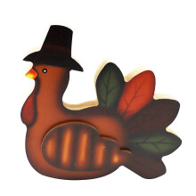 Dollhouse DIY Decor Thanksgiving Turkey Decor Wooden Metal Figurine Rustic Fall Ornament Autumn Season Table Centerpiece Holiday Decoration for Home