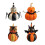 Halloween Pumpkin Decorations Resin Set of4 1