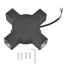 Lampă de perete LED – Negru minimalist, 4W, Alb cald