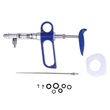 Good Sealing Performance Reusable Livestock Injection Syringe With Adjustable Dosage Nut Continuous Injection Capability And Plastic Steel Plus Glass