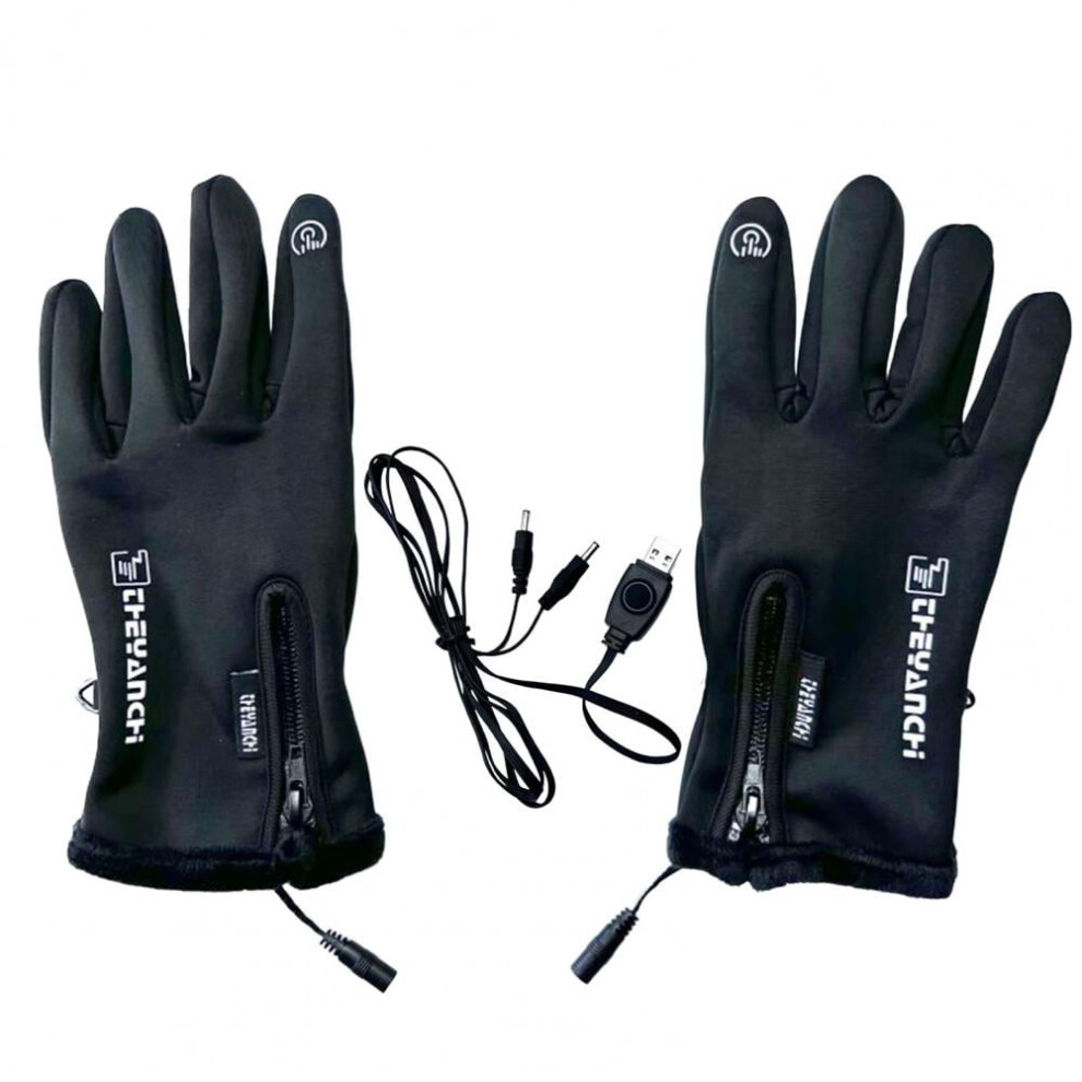 1 Pair Usb Electric Heating Fishing Warm Gloves Rechargeable Bare Finger Touch Hand Warmer For Outdoors Ski Motorcycle Riding 9313598228451