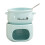 Ceramic Fondue Pot Set with Forks Light Blue 1