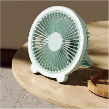 USB Fan, 8 Inch Portable Fans, Wall Mounted Fan With 3 Speed, Rechargeable Battery Operated, 360Rotate, For Home,Office, Bedroom, Green