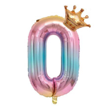 Ballons chiffres en aluminium en forme de couronne, décoration de fête d'anniversaire, 81 cm (32 pouces)