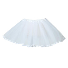 Toddler Girls Layered Tutu Skirt Sparkling Sequin Tulle Dance Skirts White 4-6 Years