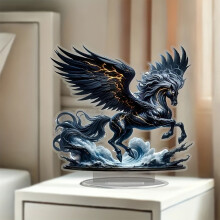 Acrylic Multi-Horse Figurine Stand Multicolor 1 Piece