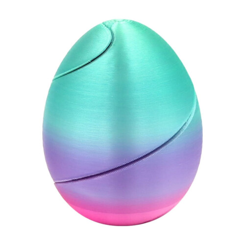 Easter Printed Eggs, Plastic Toy Eggs for Holiday Decoration, Random Color, Style G
