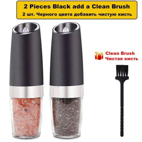 Electric Automatic Salt And Pepper Shaker Gravity Spice Mill Adjustable Coffee Grinder With LED Light Kitchen Tools