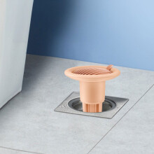 Floor Drain Core, Blue/Green/Gray/Pink, 2.95x2.95x3.54 In, for Kitchen, Bathroom & Basement, Quick Drainage, PP, Water - Sealed