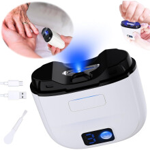 2-in-1 Electric Nail Clipper with Light, Automatic Rechargeable Fingernail Trimmer with Clip Storage for Kids, Adults, and Caregivers