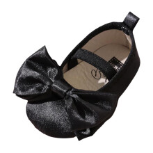 Baby Girl Mary Jane Shoes PU Leather Non-Slip Sole Black