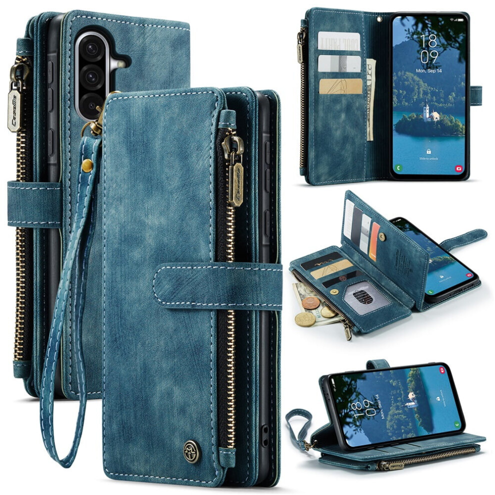 Caseme Wallet Case For Samsung Galaxy A56 5G Â Pu Leather Magnetic Flip, Lanyard, Zipper Card Holder, 6.7" 9313598228789