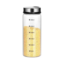10oz Clear Glass Salt & Pepper Shakers with Lids and Holes, 300ml Spice Shaker Set for Kitchen Decor