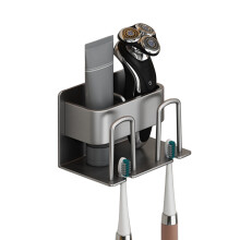 Space Saving Design Aluminum Alloy Toothbrush Holder Moisture Resistant Ventilated Stand Wall Mounted Bathroom Organizer Rustproof Durable Storage