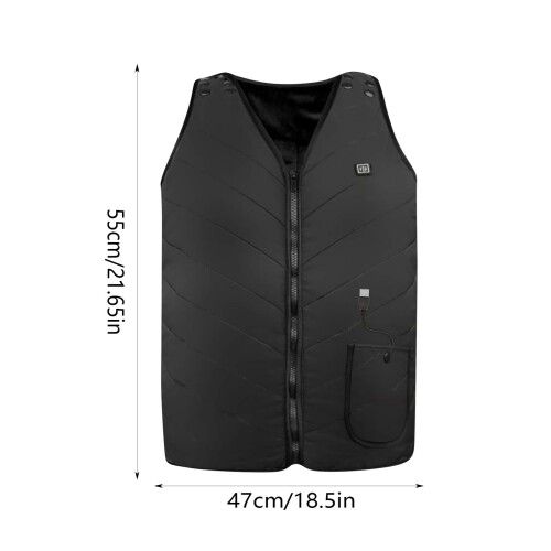 USB Heated Vest Adjustable Temperature Sleeveless 2