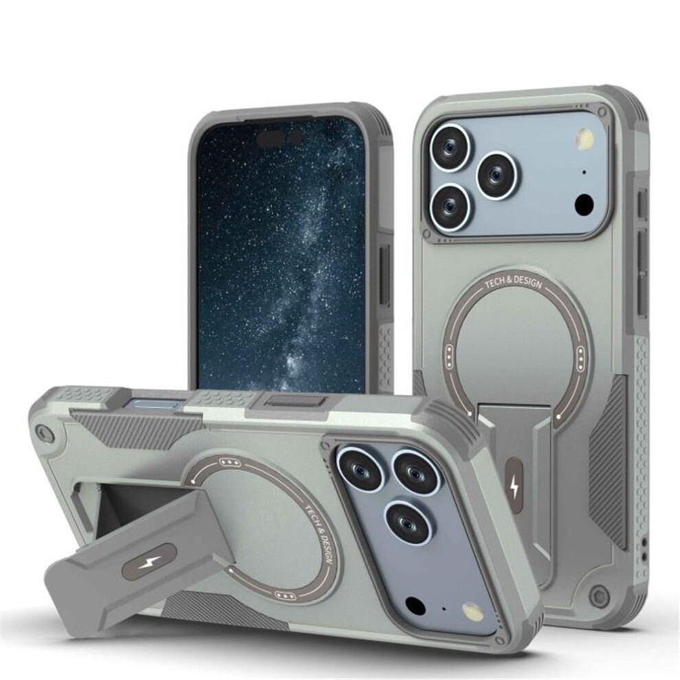 Iphone 17 Pro 6.3" Case Â Magsafe Compatible, Built-In Stand, Military-Grade Shockproof Tpu, Grey 9496895264312