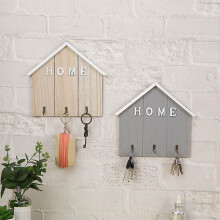 Personalized Wall-Mounted Key Hook Rack – Decorative, Durable Metal, 8.468.86in, Gray, Compatible with Standard Entryways