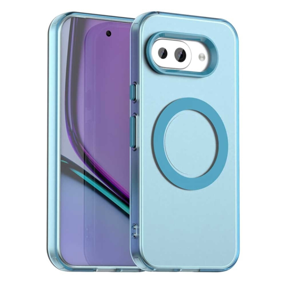 Cute Candy Magsafe-Compatible Slim Shockproof Case For Google Pixel 9A 6.3" Blue 9496895264466