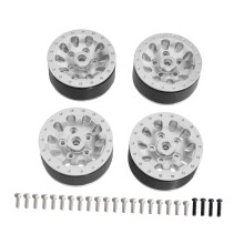 4 Pieces 1/12 1/16 RC Car Wheels DIY Easy to Install Upgrade for C34 C24 C14 silver