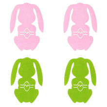 Porte-couverts lapin de Pâques – 4 pièces, décoration de table festive, compatible avec Pâques, les mariages et les fêtes printanières