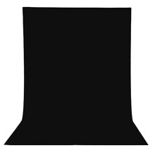 Fabric Photography Backdrop, Solid Color Cloth Background, Photo Prop Screen for Studio Home Shooting ( Black )