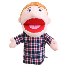 12" Family Hand Puppets Set (Grandpa, Mom, Dad) – Plush Role-Play Toys for Kids & Adults, Storytelling & Pretend Play, Compatible with Puppet