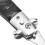 Automatic Spring Camping Fork 304 Stainless Steel Compact Pocket Utensil Black 10
