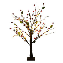 Pre-lit Artificial Christmas Decoration LED Lighted Birch Tree, Battery Operated Christmas Tree with Durable Build and Versatile Placement for Indoor