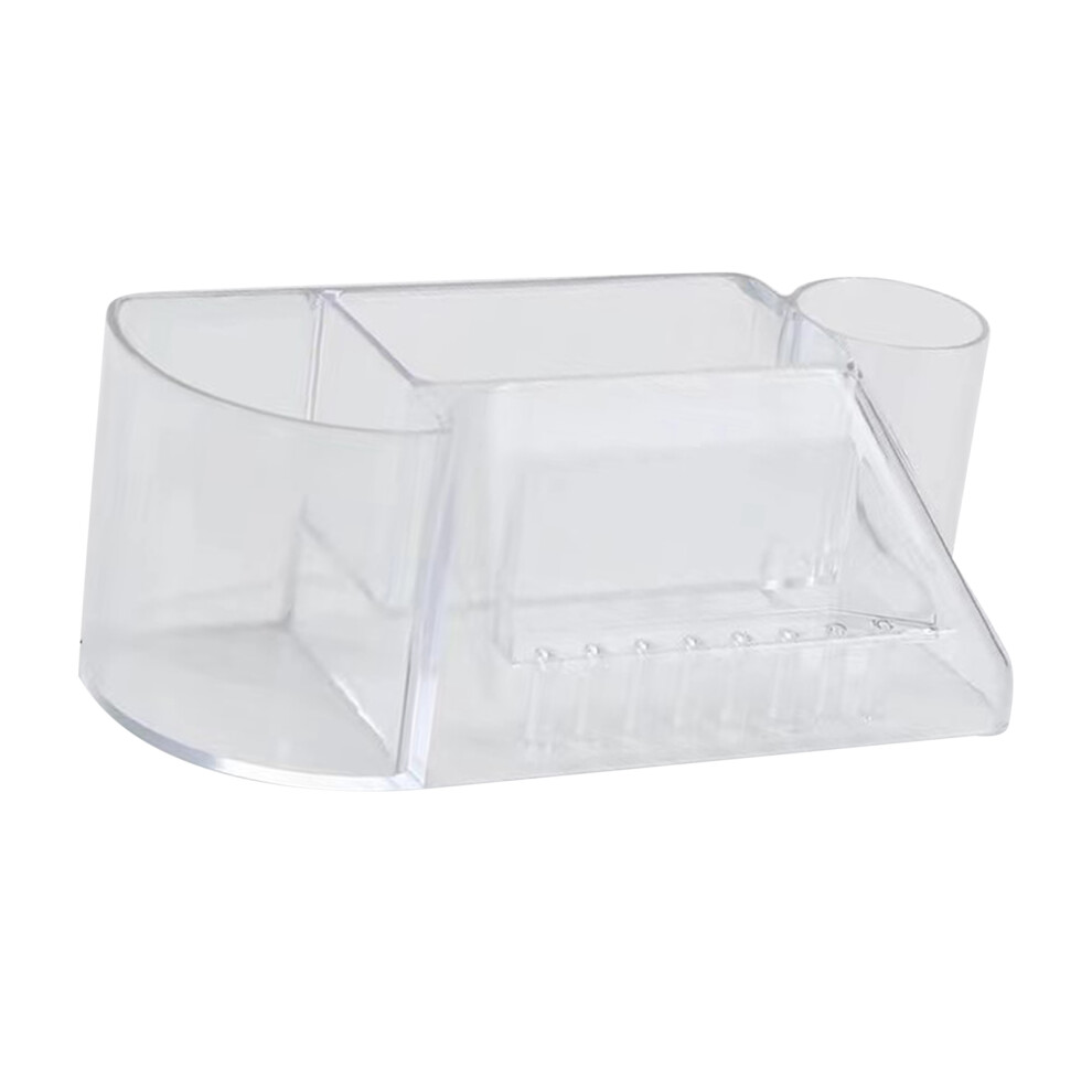 Clear Plastic Nail Drill Bit Holder, 7.8x8.5x16cm Manicure Organizer