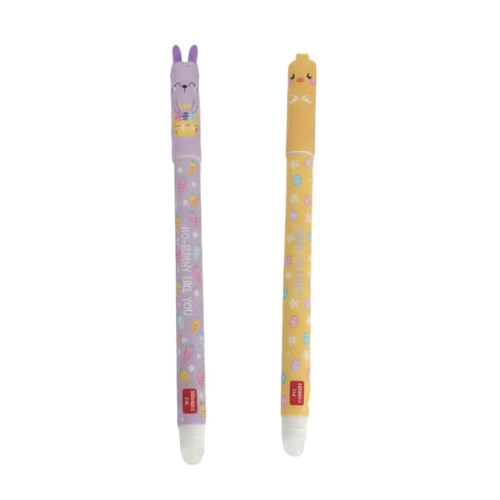 2 Pcs Erasable Gel Pens, Animal Pattern Erasable Pens For Learning And Writing 2ml