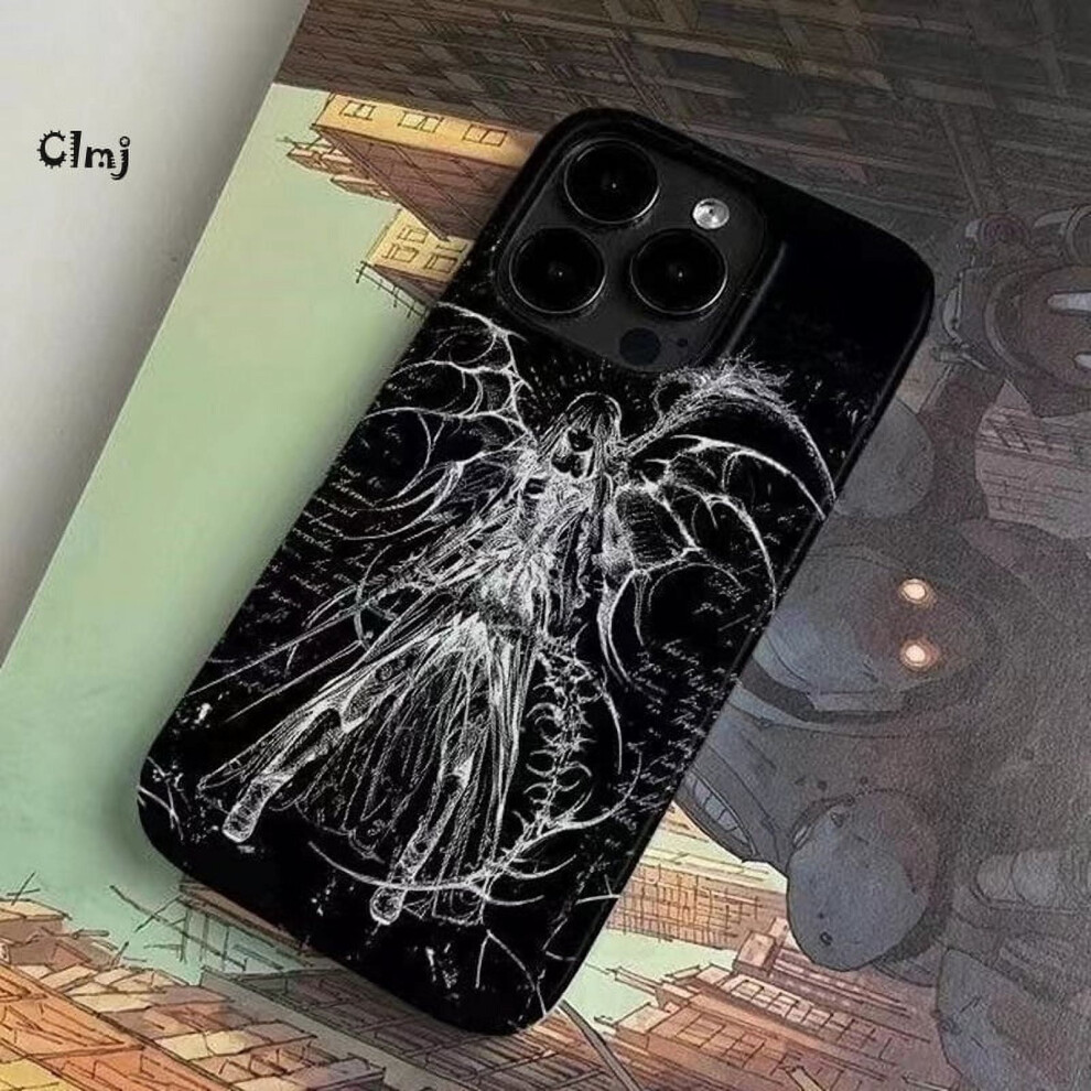 Clmj Cool Punk Angel Silicone Phone Case Compatible With Iphone 11, 12, 13 Mini, 14 Pro Max, 15 Plus, Xr, Xs, 7, 8, Se 2020 9329345383328