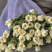 43" Crochet Flower Bouquet Blanket, Soft Lightweight Knitted Throw for Mother's Day, Birthday, Home Decor (Yellow)