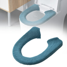 Housse de siège de toilette épaisse et douce Xoxingysm, extensible et lavable pour toilettes ovales/allongées – Compatible avec tous les sièges