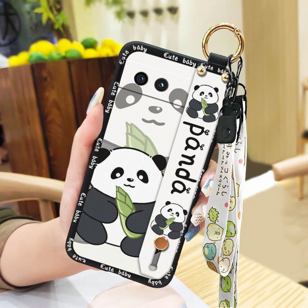 Waterproof Cartoon Phone Case For Google Pixel 8A, With Kickstand, Silicone Ring, Wristband Lanyard, Anti-Knock & Dust-Proof Â Compatible With 9450273068343