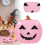 Πιάτα μιας χρήσης με κολοκύθα για το Halloween 9" (20 τεμάχια), ροζ χάρτινα πιάτα 1