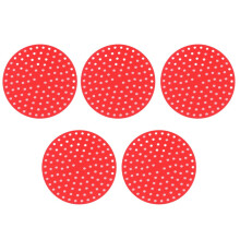 Silicone Mats For Air Fryers,Ovens & Steamers 5 Pack,Red & Black
