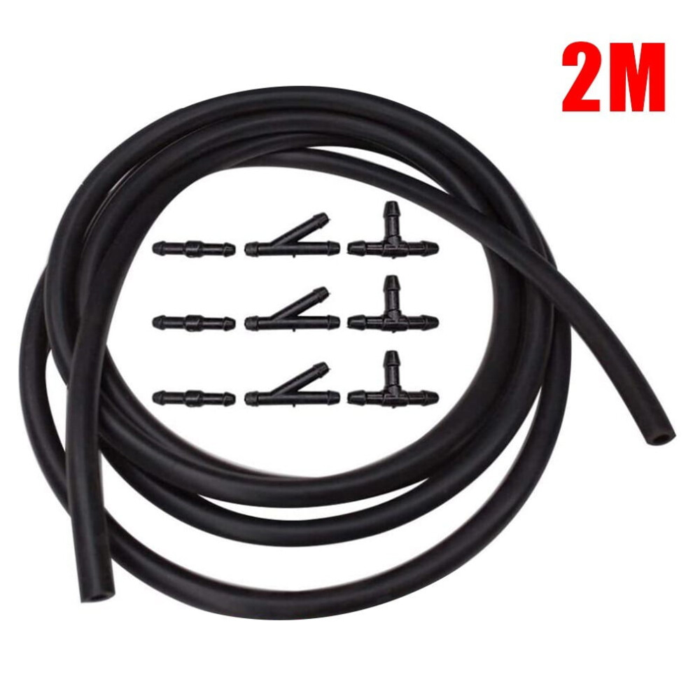 9 Pcs Windshield Washer Hose Connector 78.8Inch/2M Car Wiper Fluid Hose Splitter 9329345383441