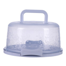 Round Cake Carrier Container Stand With Lid And Handle For Transport Storage Kitchen Transparent Portable Cake Box