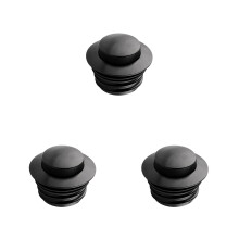 3Pcs Metal Motorcycle Tank Cover Black Push- Leakproof Design